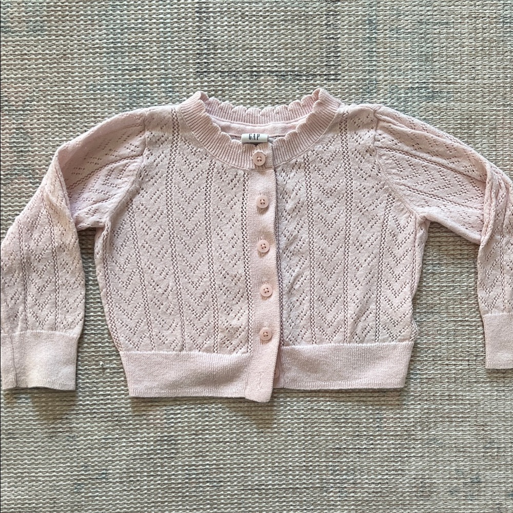 GAP Soft Pink Button-Up Cardigan